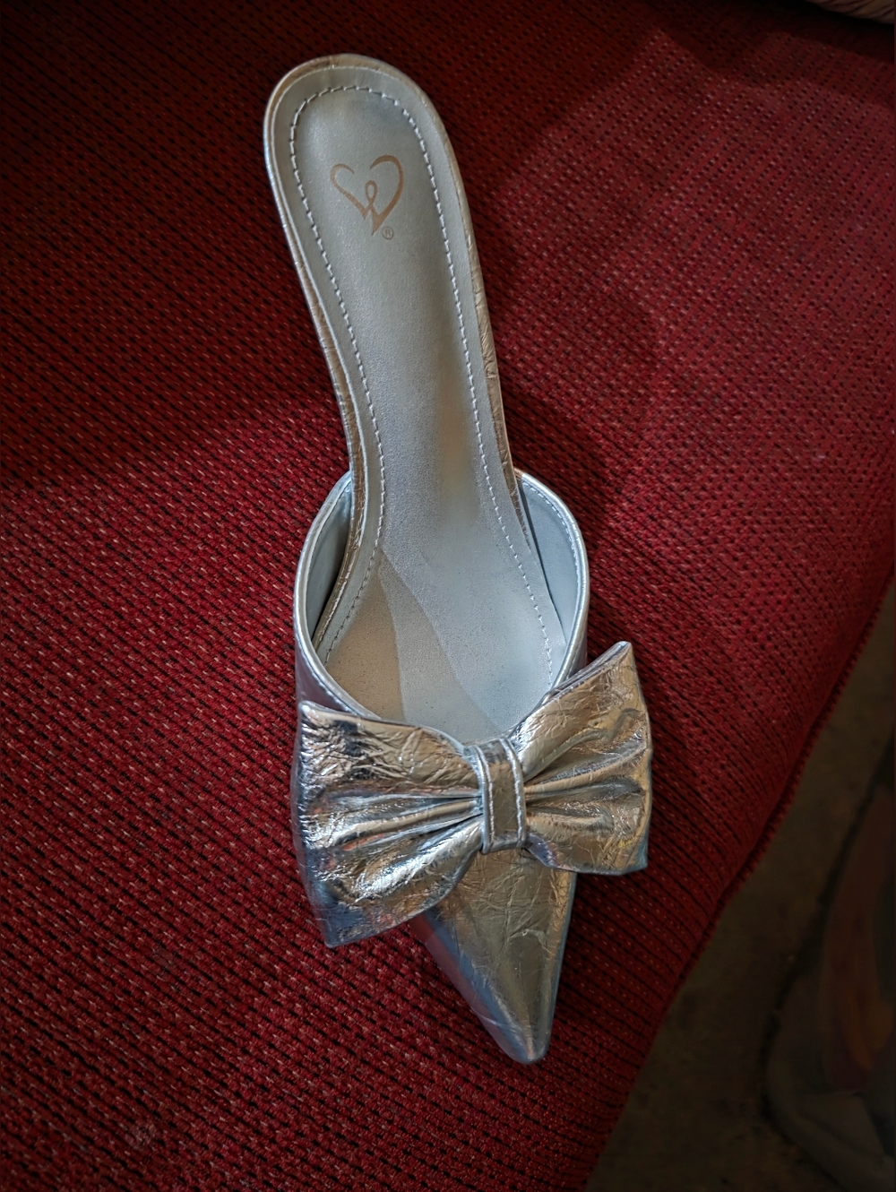 Women's Silver Mules